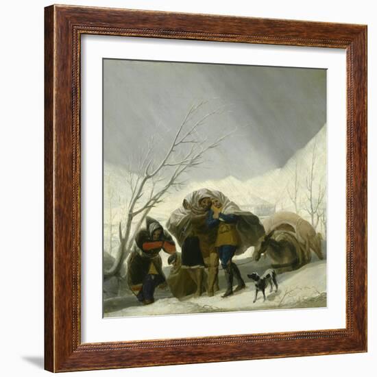 Winter Scene, C.1786-Francisco de Goya-Framed Giclee Print