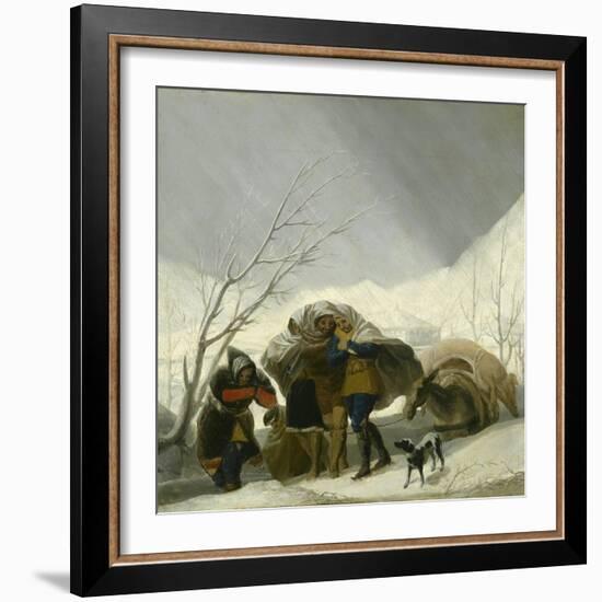 Winter Scene, C.1786-Francisco de Goya-Framed Giclee Print