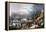 Winter Scene: Evening 1854-Currier & Ives-Framed Premier Image Canvas