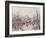 Winter Scene in a French Cathedral Town-Heinrich Hansen-Framed Giclee Print