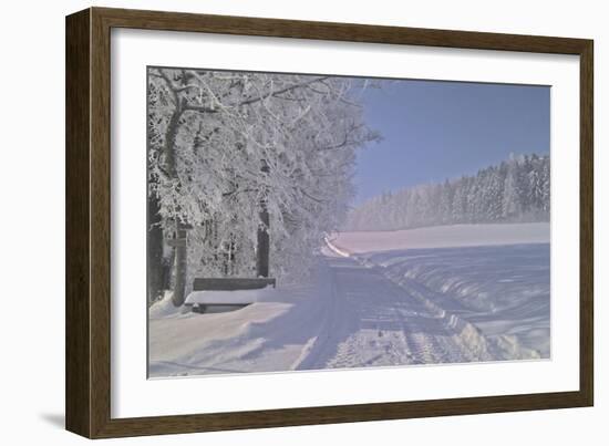 Winter Scene in Bavaria-Martina Bleichner-Framed Art Print