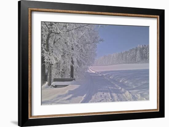 Winter Scene in Bavaria-Martina Bleichner-Framed Art Print