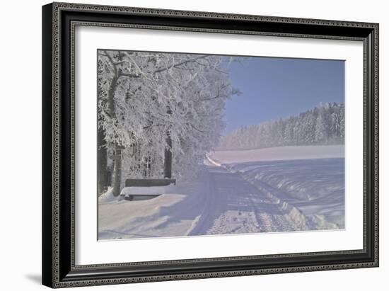 Winter Scene in Bavaria-Martina Bleichner-Framed Art Print