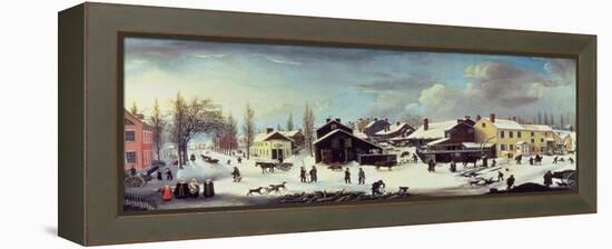 Winter Scene in Brooklyn, C.1817-Louisa Ann Coleman-Framed Premier Image Canvas