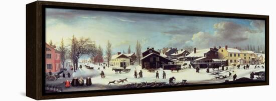 Winter Scene in Brooklyn, C.1817-Louisa Ann Coleman-Framed Premier Image Canvas