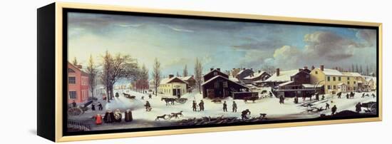 Winter Scene in Brooklyn, C.1817-Louisa Ann Coleman-Framed Premier Image Canvas