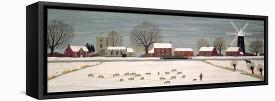 Winter Scene in Lincolnshire-Vincent Haddelsey-Framed Premier Image Canvas