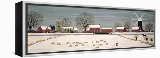 Winter Scene in Lincolnshire-Vincent Haddelsey-Framed Premier Image Canvas