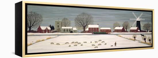 Winter Scene in Lincolnshire-Vincent Haddelsey-Framed Premier Image Canvas