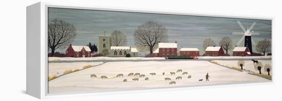 Winter Scene in Lincolnshire-Vincent Haddelsey-Framed Premier Image Canvas