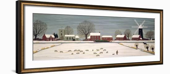 Winter Scene in Lincolnshire-Vincent Haddelsey-Framed Giclee Print