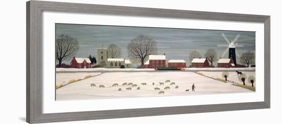 Winter Scene in Lincolnshire-Vincent Haddelsey-Framed Giclee Print