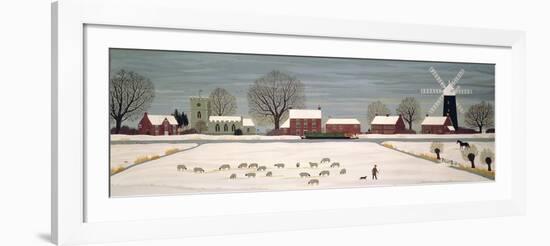 Winter Scene in Lincolnshire-Vincent Haddelsey-Framed Giclee Print