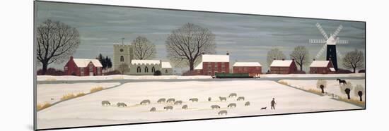 Winter Scene in Lincolnshire-Vincent Haddelsey-Mounted Giclee Print