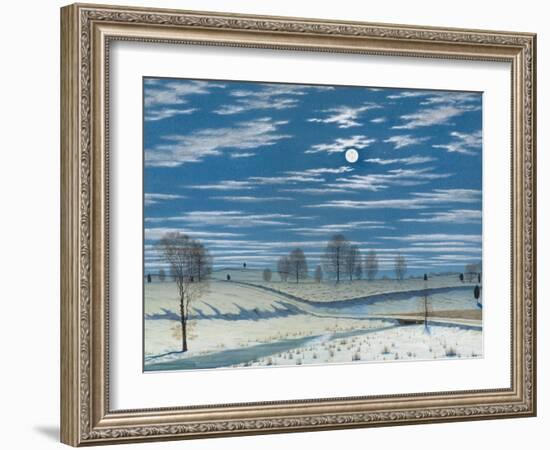 Winter Scene in Moonlight, 1869-Henry Farrer-Framed Giclee Print