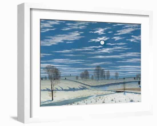 Winter Scene in Moonlight, 1869-Henry Farrer-Framed Giclee Print