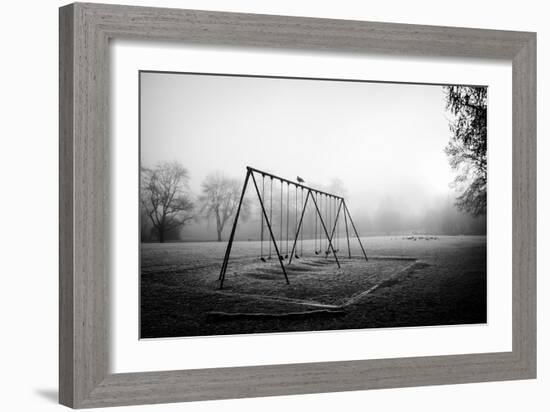 Winter Scene with Childrens Swings-Sharon Wish-Framed Photographic Print