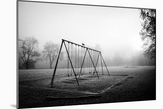 Winter Scene with Childrens Swings-Sharon Wish-Mounted Photographic Print