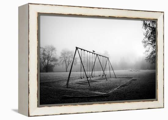 Winter Scene with Childrens Swings-Sharon Wish-Framed Premier Image Canvas