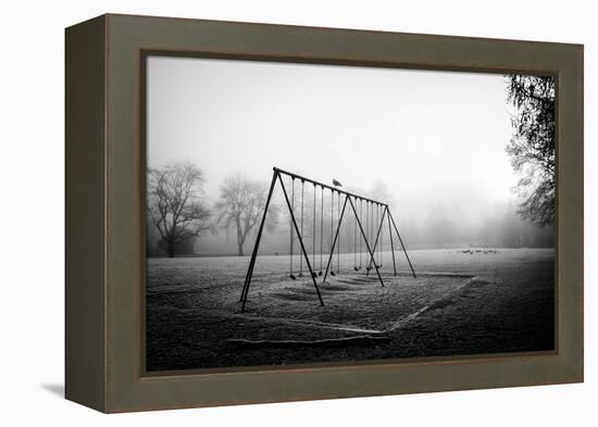 Winter Scene with Childrens Swings-Sharon Wish-Framed Premier Image Canvas