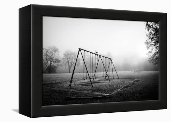 Winter Scene with Childrens Swings-Sharon Wish-Framed Premier Image Canvas