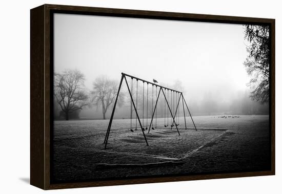 Winter Scene with Childrens Swings-Sharon Wish-Framed Premier Image Canvas