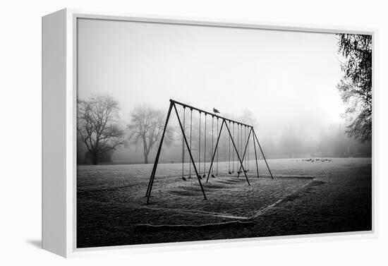 Winter Scene with Childrens Swings-Sharon Wish-Framed Premier Image Canvas