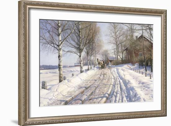 Winter Scene-Peder Mork Monsted-Framed Premium Giclee Print