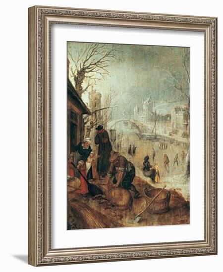 Winter Scene-Sebastian Vrancx-Framed Giclee Print