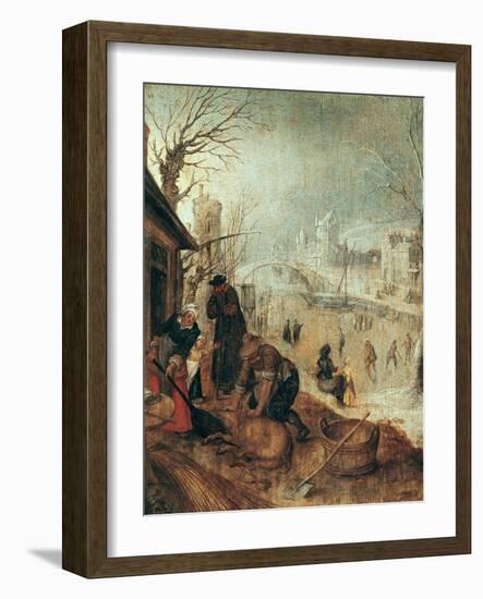 Winter Scene-Sebastian Vrancx-Framed Giclee Print