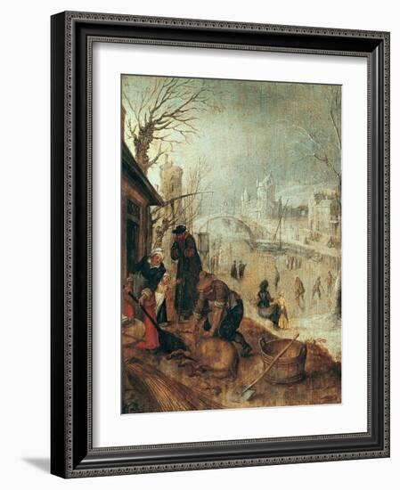 Winter Scene-Sebastian Vrancx-Framed Giclee Print