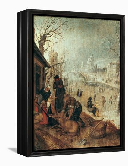 Winter Scene-Sebastian Vrancx-Framed Premier Image Canvas