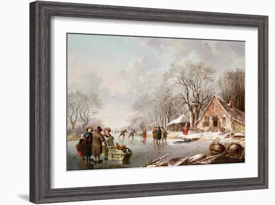 Winter Scene-Andries Vermeulen-Framed Giclee Print