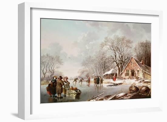 Winter Scene-Andries Vermeulen-Framed Giclee Print