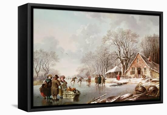 Winter Scene-Andries Vermeulen-Framed Premier Image Canvas