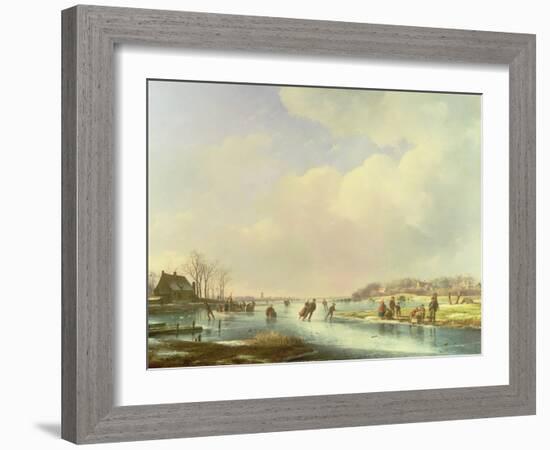 Winter Scene-Andreas Schelfhout-Framed Giclee Print