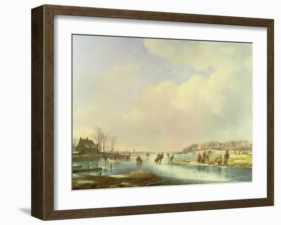 Winter Scene-Andreas Schelfhout-Framed Giclee Print