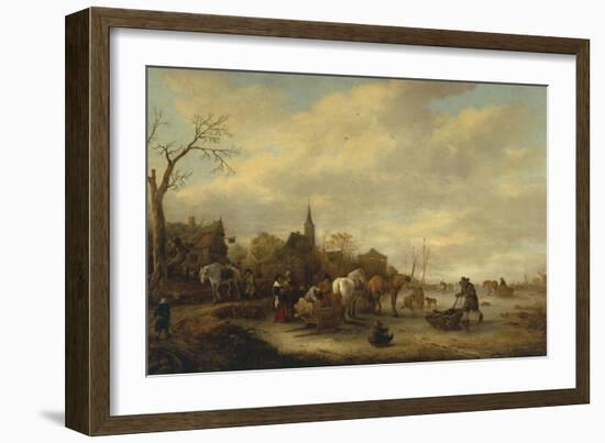 Winter Scene-Isack van Ostade-Framed Giclee Print