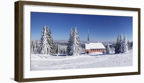 Winter scenery on Kandel close church, Black Forest, Baden-Wurttemberg, Germany-Markus Lange-Framed Photographic Print