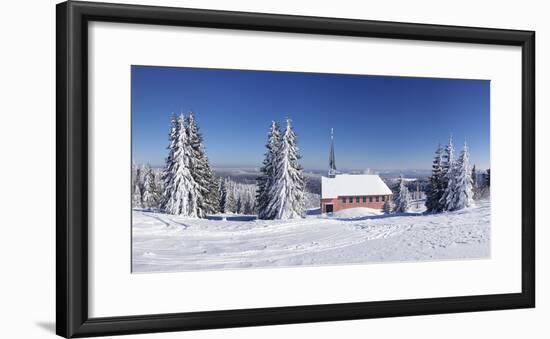 Winter scenery on Kandel close church, Black Forest, Baden-Wurttemberg, Germany-Markus Lange-Framed Photographic Print