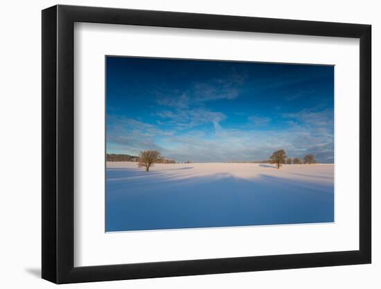 Winter Scenery, Triebtal, Vogtland, Saxony, Germany-Falk Hermann-Framed Photographic Print