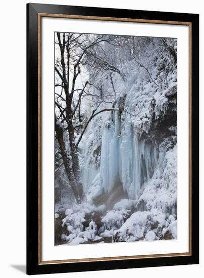 Winter, Schleierfaelle, Upper Bavaria, River Ammer, Pfaffenwinkel, Germany-Martin Zwick-Framed Photographic Print