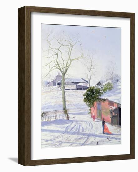 Winter Sheds-Timothy Easton-Framed Giclee Print
