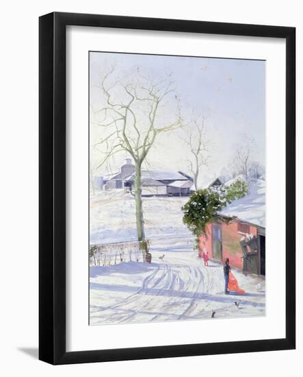 Winter Sheds-Timothy Easton-Framed Giclee Print