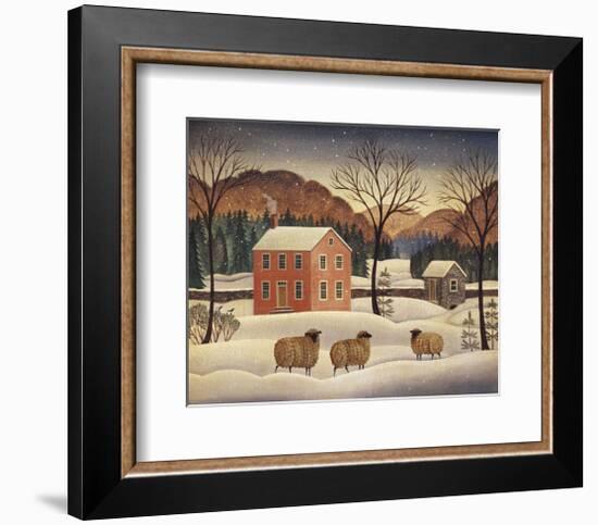 Winter Sheep II-Diane Ulmer Pedersen-Framed Art Print