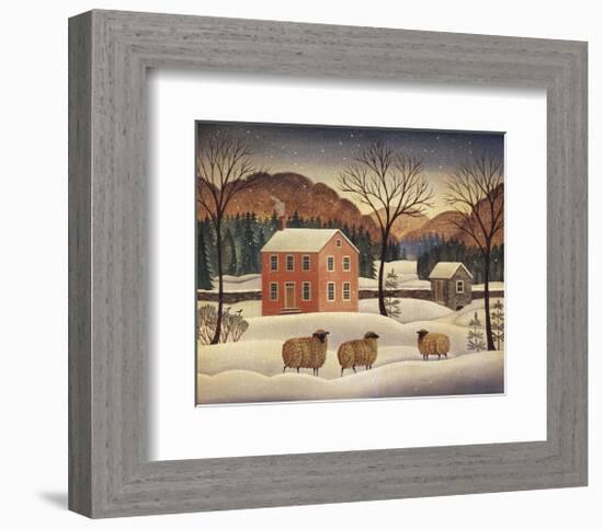 Winter Sheep II-Diane Ulmer Pedersen-Framed Art Print