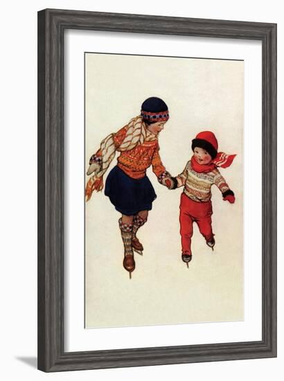 Winter Skates-Jessie Willcox-Smith-Framed Art Print