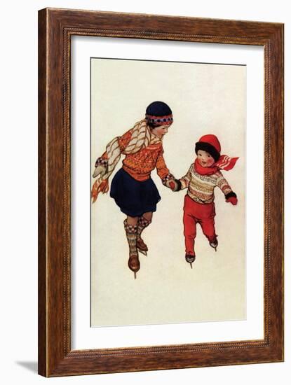 Winter Skates-Jessie Willcox-Smith-Framed Art Print