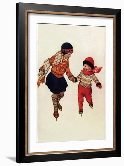 Winter Skates-Jessie Willcox-Smith-Framed Art Print