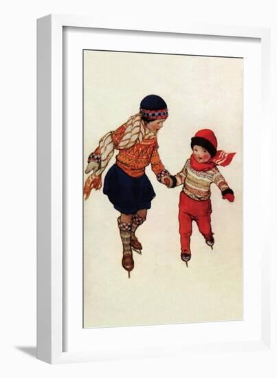 Winter Skates-Jessie Willcox-Smith-Framed Art Print